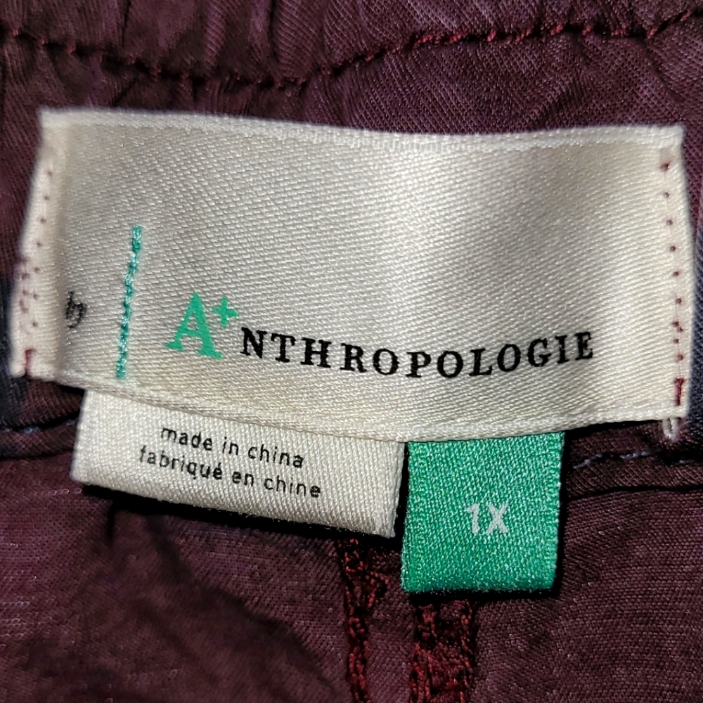 Anthropologie Jacquie drawstring 1x plus joggers